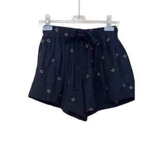 The Great. black‎ embroidered shorts, 0/small, simple, summer, vacation